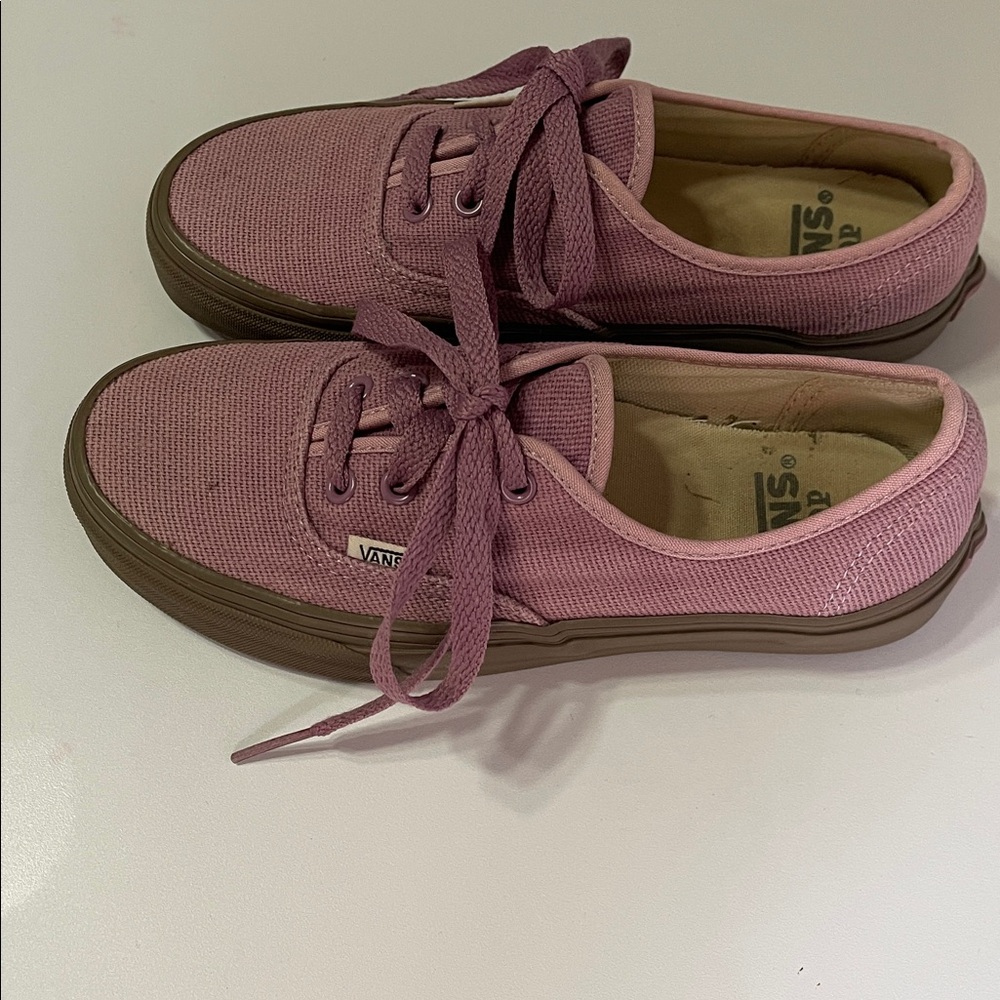 VANS Hemp lace up sneakers. Lilac color women’s size 7. Men’s 5.5